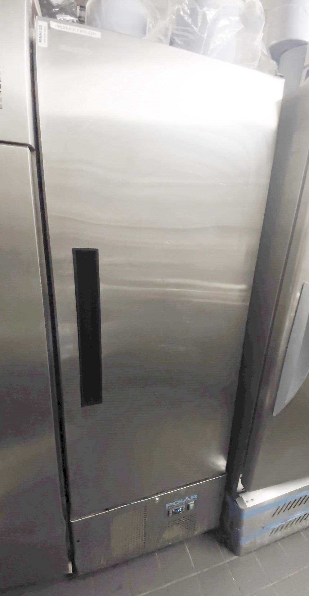 1 x POLAR Commercial Stainless Steel Upright Single Door Freezer - Dimensions: H190 x W67cm