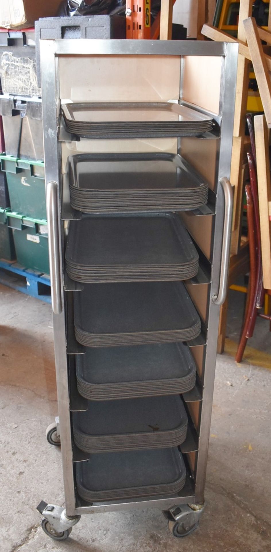 1 x Cafeteria Canteen Tray Stands With Approximately 80 x Food Trays - Recently Removed From Major S - Image 11 of 16