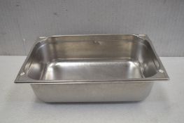 10 x Stainless Steel Gastronorm Trays - Dimensions: L53 x W33 cm - Recently Removed From a