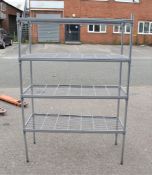 1 x Commercial Kitchen Coated Wire Shelf Rack - Dimensions: H170 x W116 x D49 cms - Recently Removed