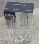 18 x Arcoroc Islande 33CL Glasses - Recently Removed From A Commercial Restaurant Environment -