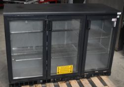 1 x Gamko Triple Door Backbar Bottle Cooler - Recently Removed From a Restaurant Environment -