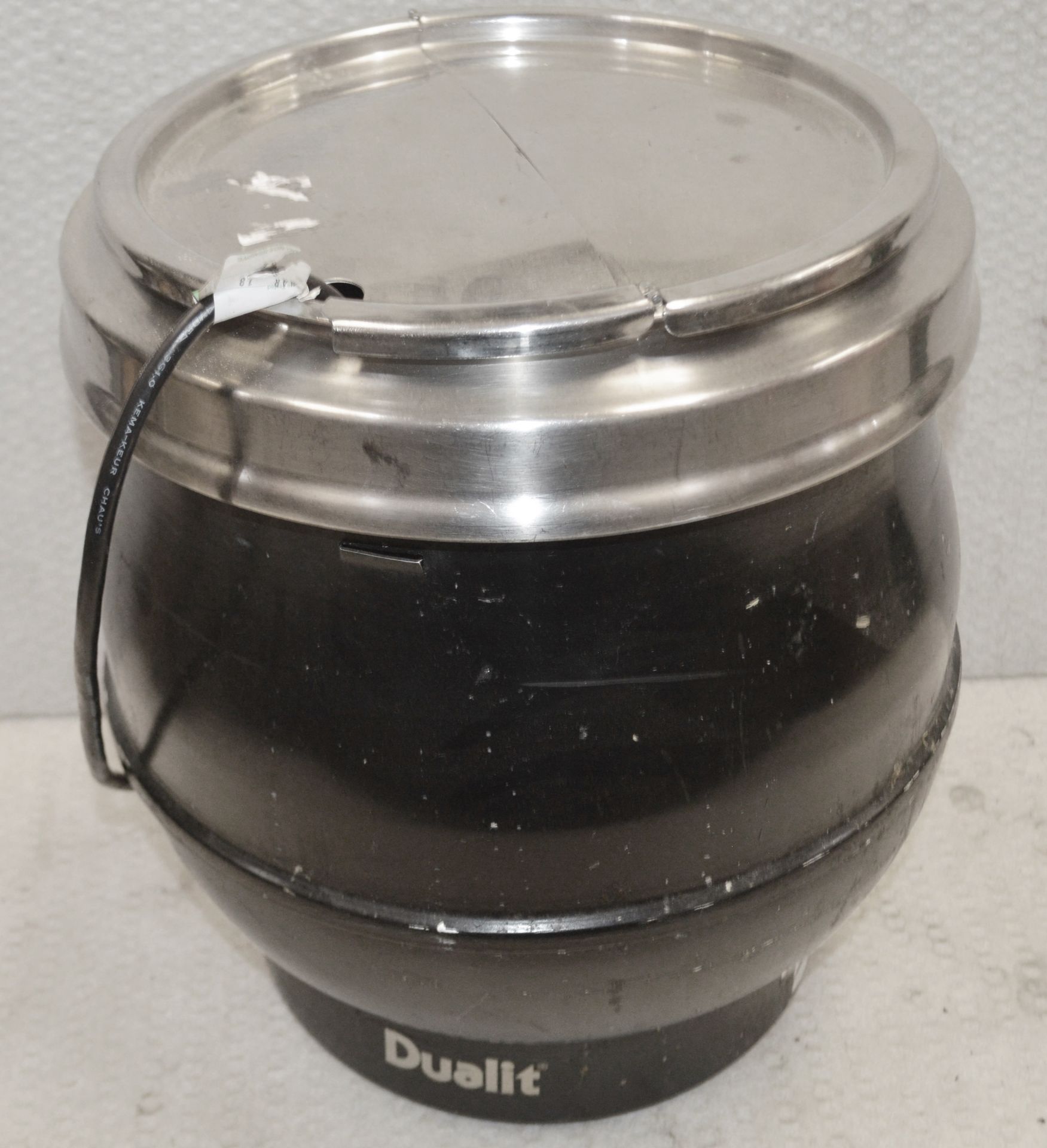 1 x Stainless Steel Dualit Hotpot/Soup Kettle - 11 litre capacity - Dimensions: H38 x W34 cm -