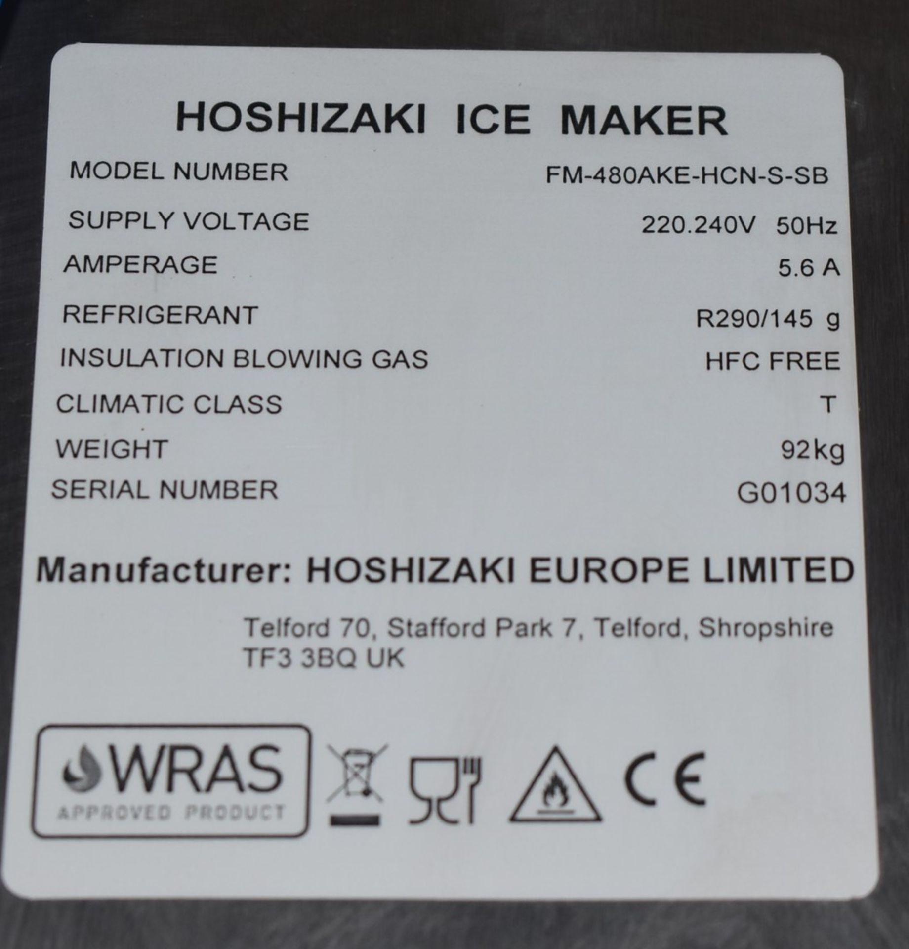 1 x Hoshizaki FM-480AKE Modular Ice Flaker With Transport Ice Bin - 480kg/24hr - 240v - Recently - Image 11 of 17