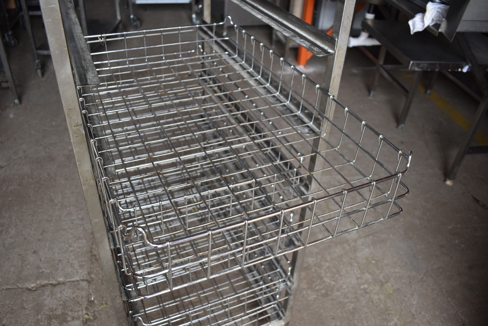 1 x Bakers 11 Tier Mobile Tray Rack With 7 Removable Wire Baskets - Stainless Steel With Castors - - Image 2 of 8