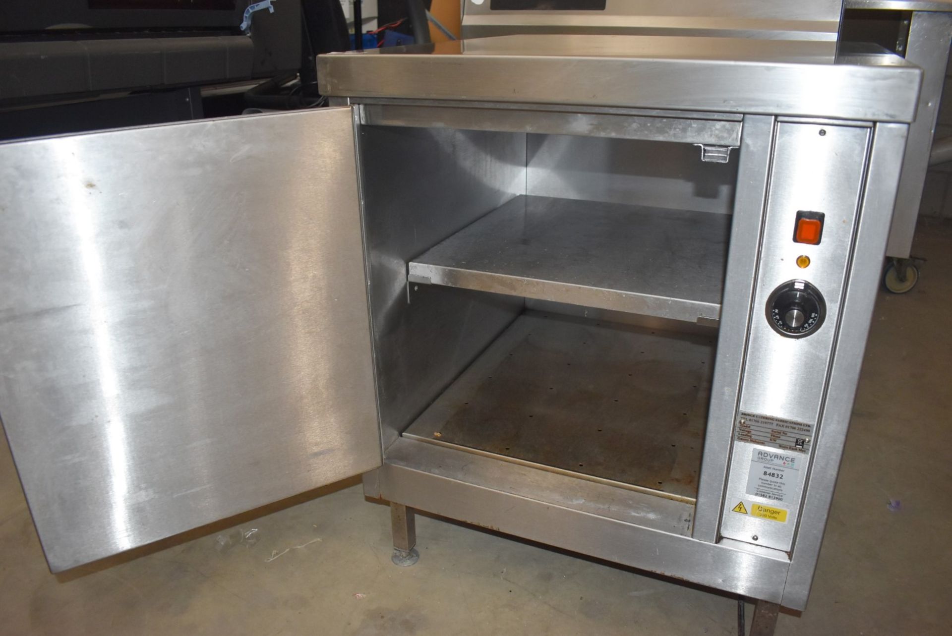 1 x Stainless Steel Warming / Holding Cabinet By Bridge Catering - 240v - With Prep Counter Top - - Image 6 of 8