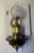 1 x Chelsom Substantial Wall Feature Light with dimmer switch and newall post style brass and glass