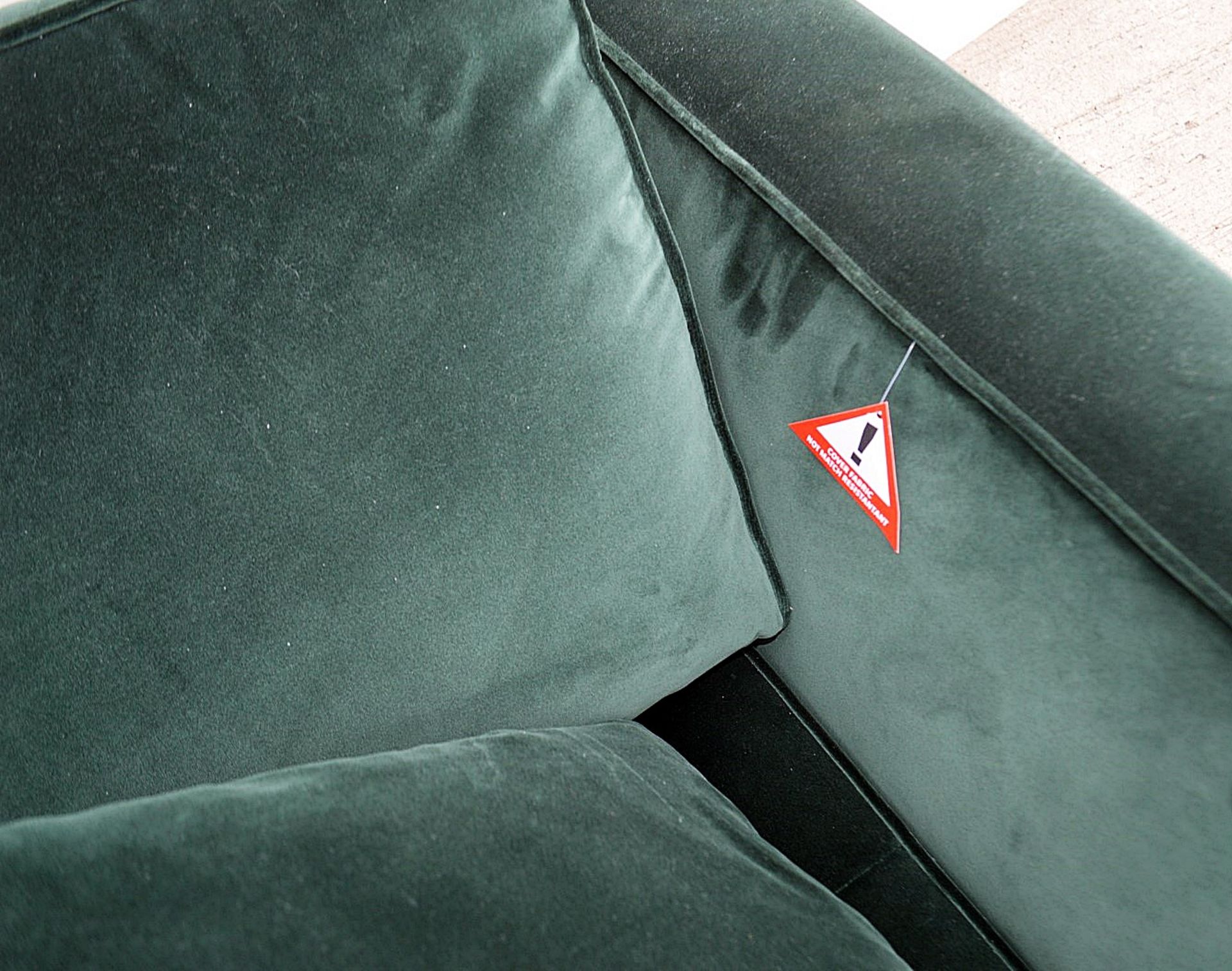 2 x B&B Italia MAXALTO Luxury Sofa Sections Both Upholstered In Rich Dark Green Velvet - RRP £7,248 - Image 9 of 13