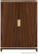 1 x FRATO Bespoke 'Siena' Wardrobe With A High Gloss Brown Wood Veneer Finish - Original RRP £18,890