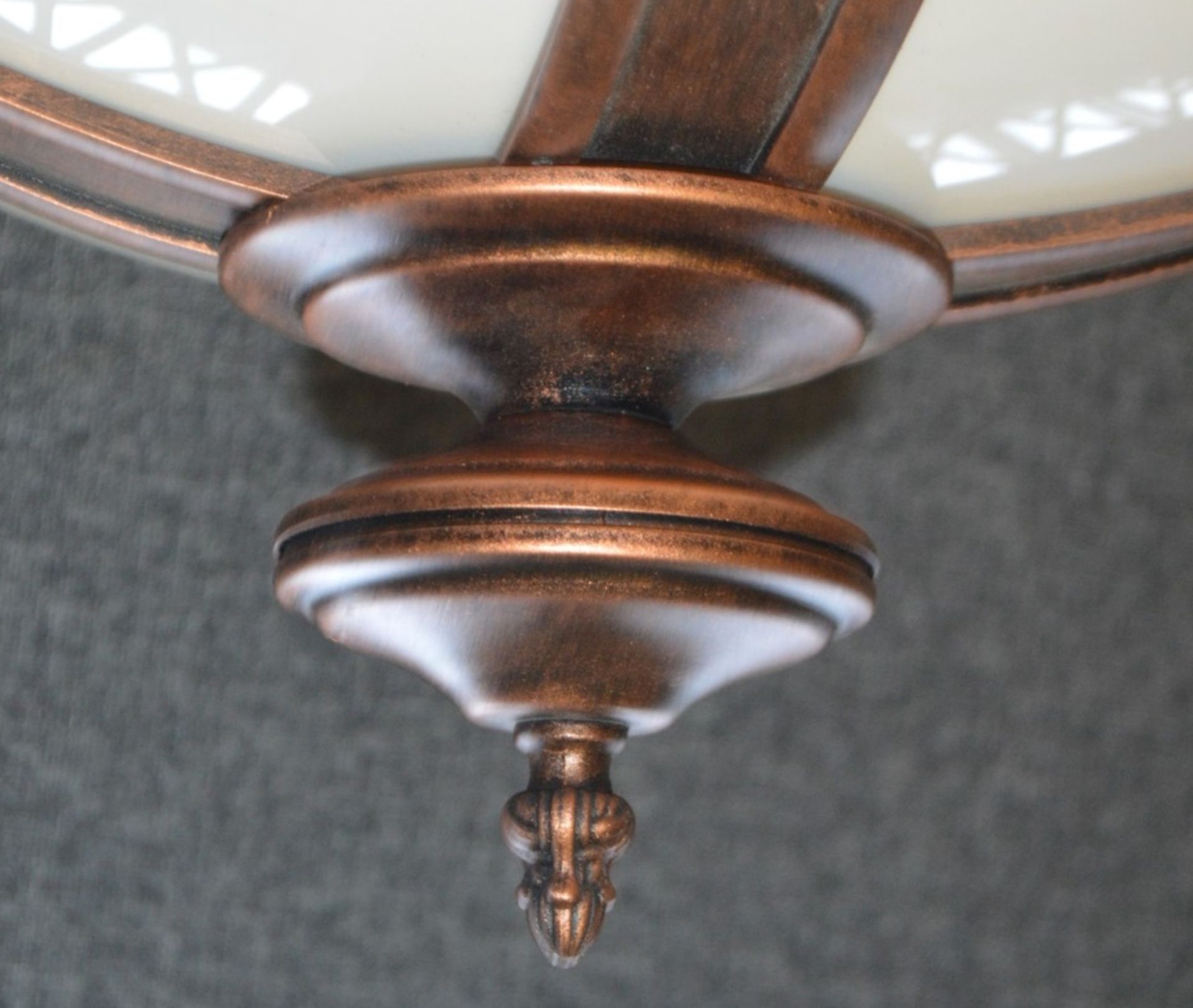 1 x CHELSOM Large Opulent Roman-Style Half Globe Ceiling Light With An Acrylic Opal Shade - Unused - Image 5 of 5