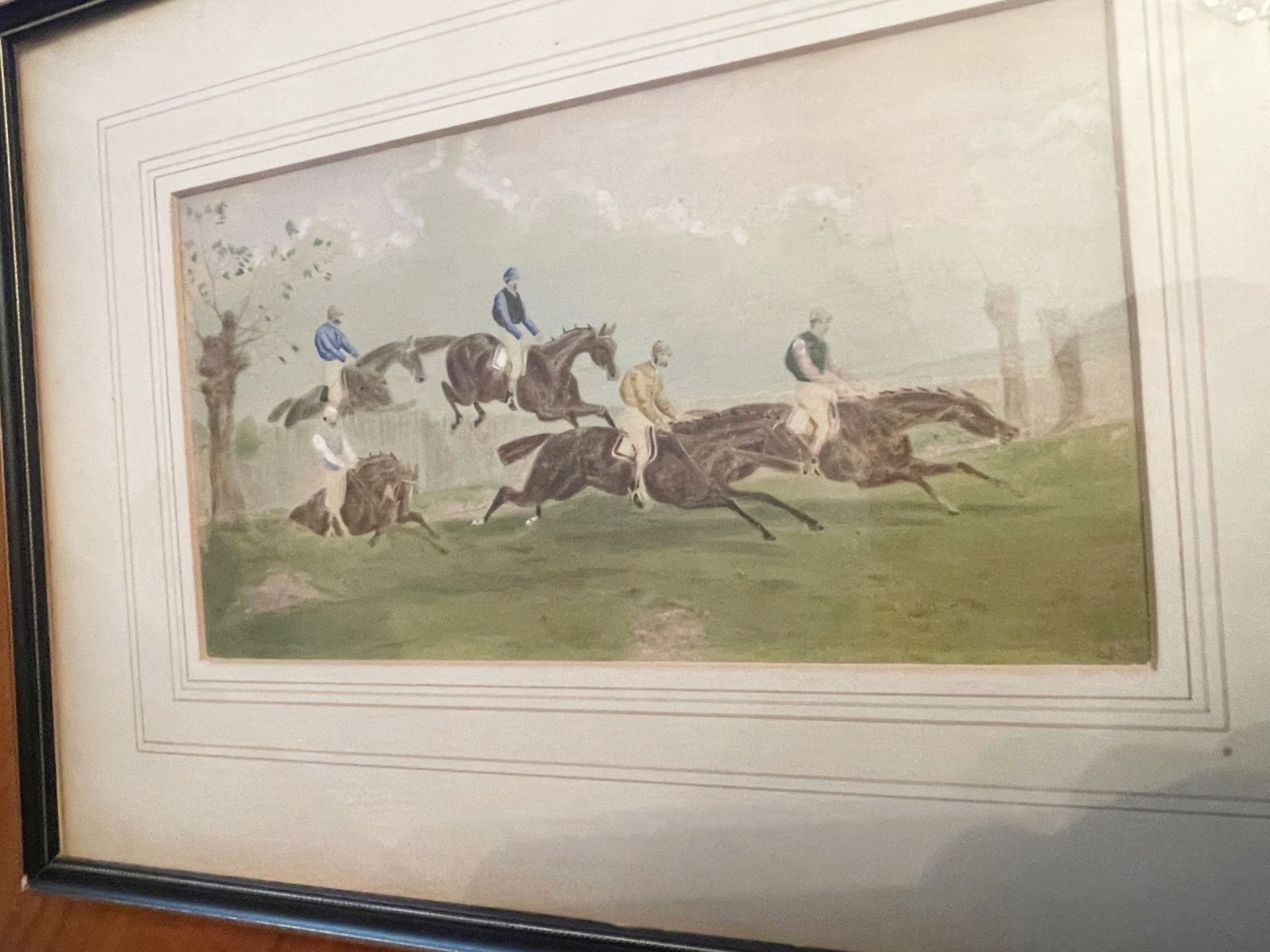 1 x Vintage Framed Picture Of Horse Racing - From An Exclusive Property In Leeds - No VAT - Image 3 of 3
