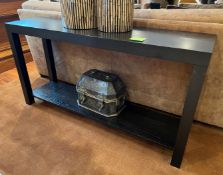 1 x Solid Wood Console Table In A Dark Wenge Stain - Dimensions: H78 x W150 x D40cm - Ref: SGV111 -