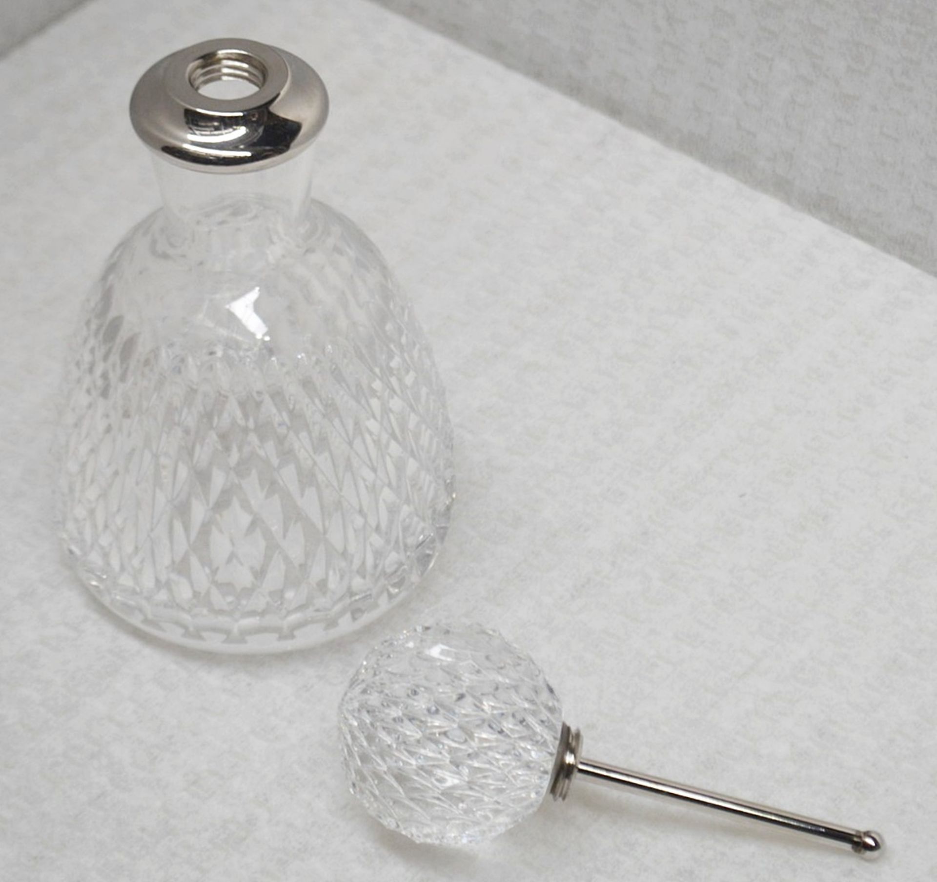 1 x BALDI 'Home Jewels' Italian Hand-crafted Artisan Clear Diamond Crystal Perfume Bottle & - Image 2 of 5