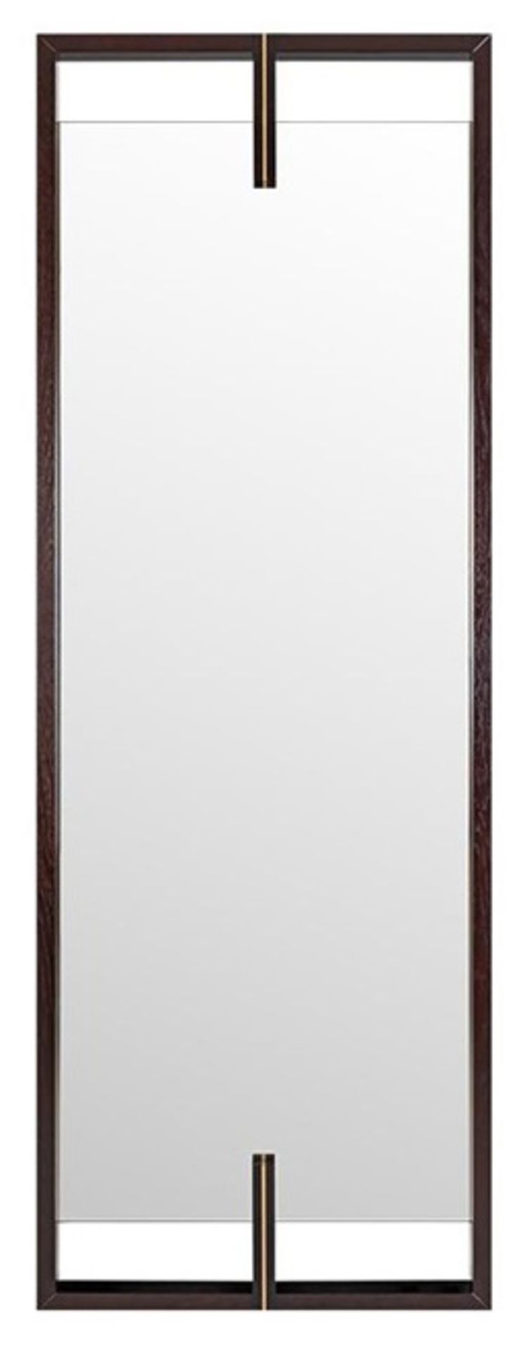 1 x FRATO Lancaster Luxury Mirror With Dark Wood Frame And Brushed Brass Details - RRP £1,288 - Image 3 of 7