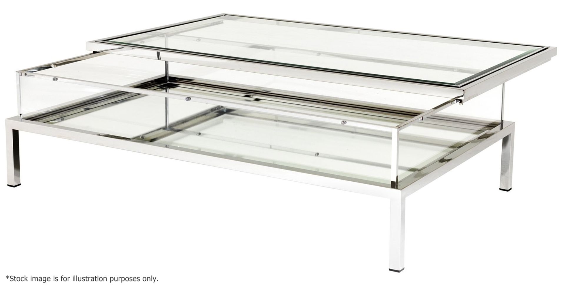 1 x EICHHOLTZ 'Harvey' Glass Topped Designer Rectangular Coffee Table - Original RRP £2,850 - Image 10 of 10