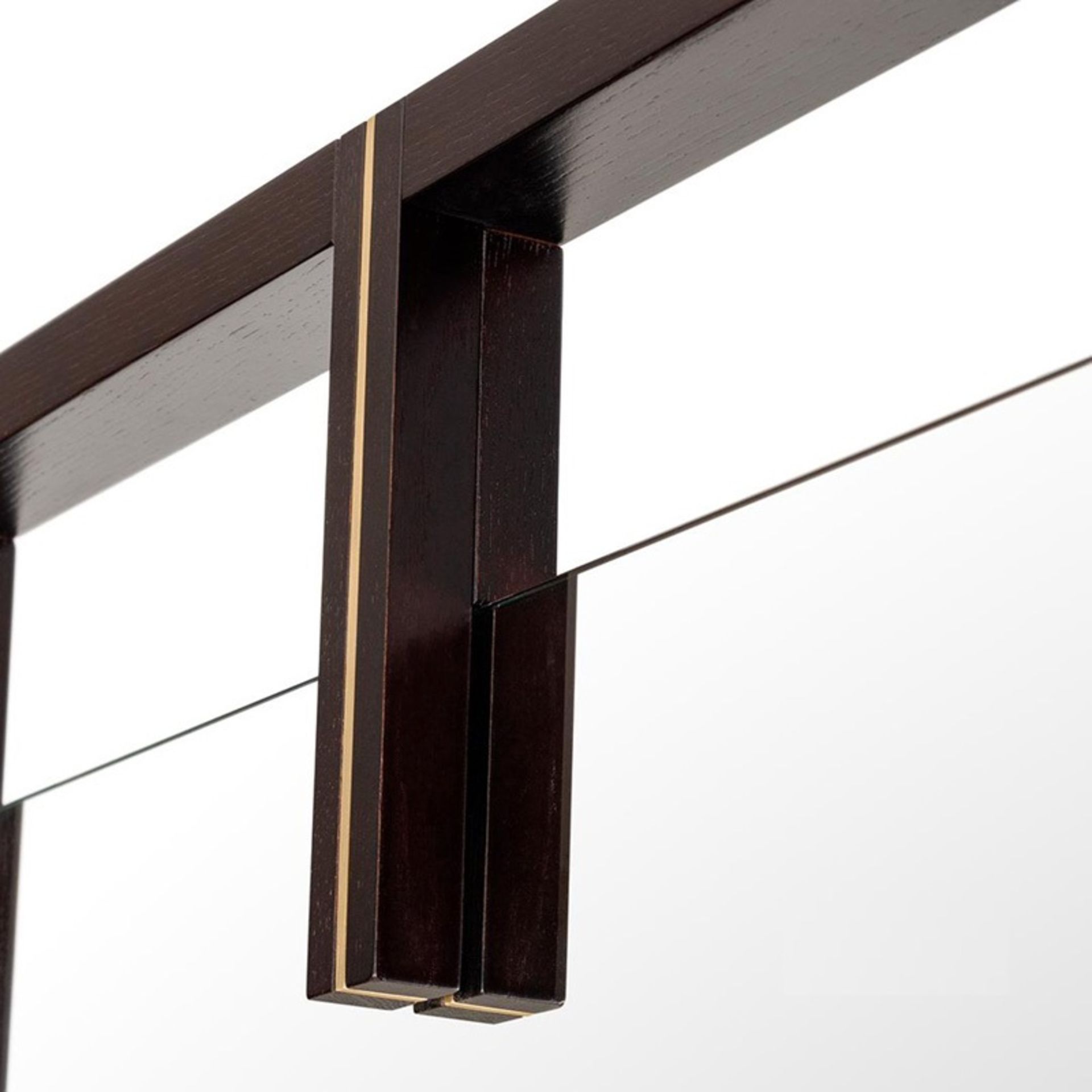 1 x FRATO Lancaster Luxury Mirror With Dark Wood Frame And Brushed Brass Details - RRP £1,288 - Image 4 of 7