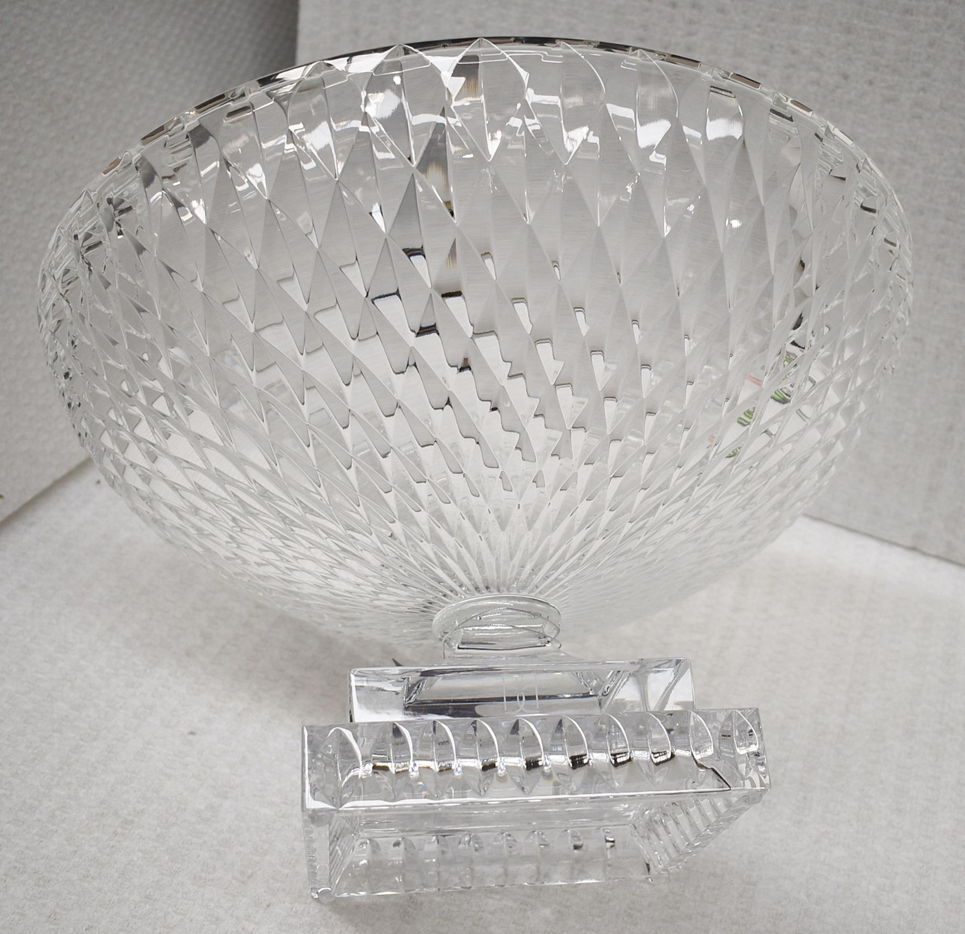 1 x BALDI 'Home Jewels' Italian Hand-crafted Artisan Large Round Clear Crystal Bowl - RRP £1,925 - Image 2 of 4