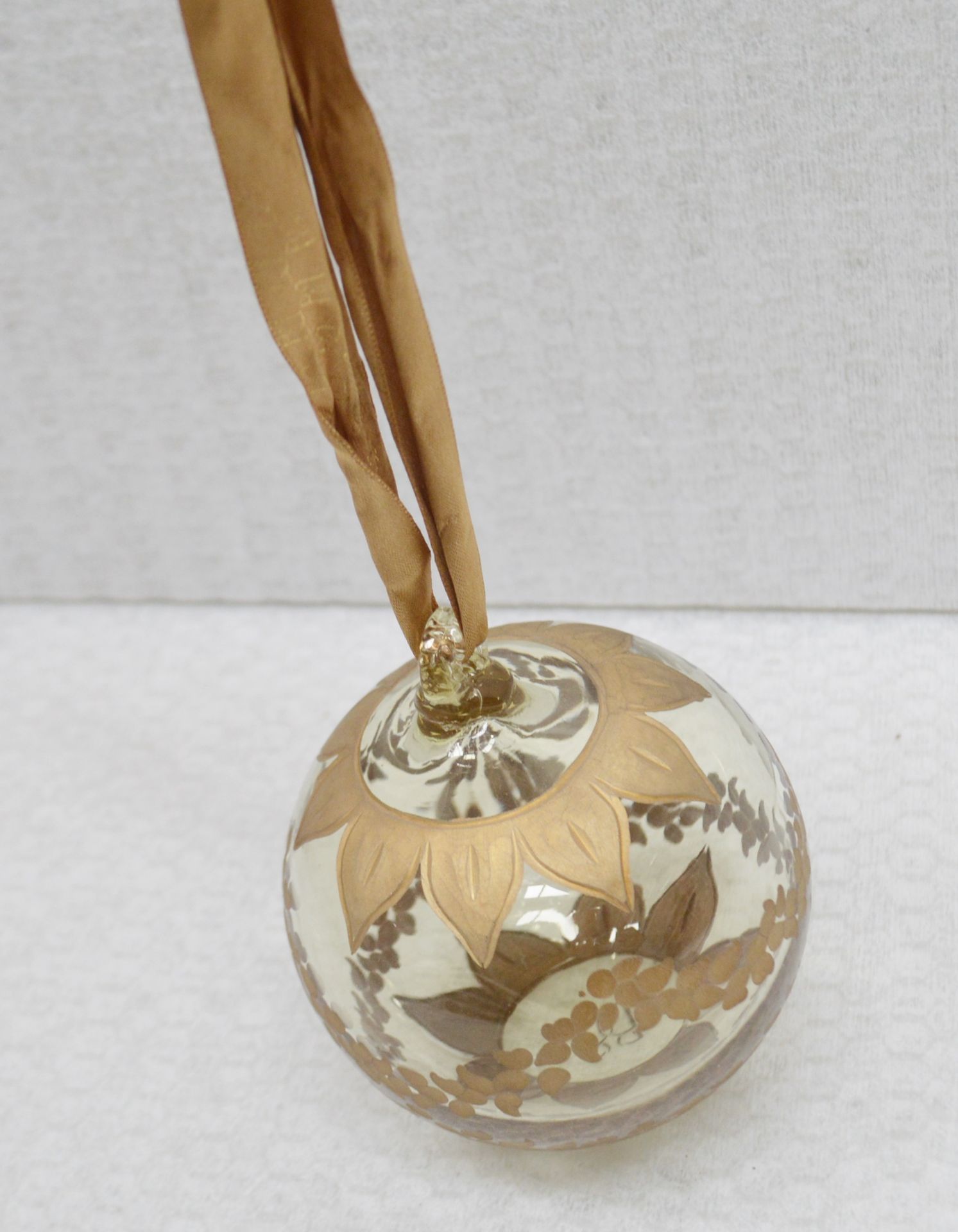 1 x BALDI 'Home Jewels' Italian Hand-crafted Artisan Christmas Tree Decoration In Gold - RRP £114.00 - Image 3 of 4