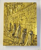 1 x Salvador Dali 'Le Mur des Lamentations (The Western Wall)' - Bronze With Gold Patina Set In