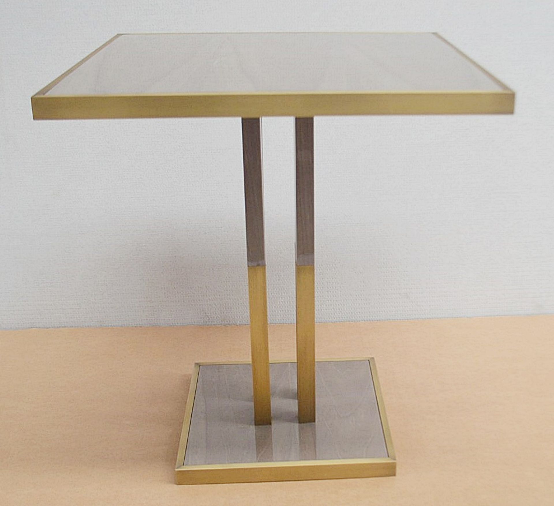 1 x FRATO 'Perth' Luxury Side Table With A Limed Wood Finish and Brushed Brass Details - RRP £1,626 - Image 4 of 6