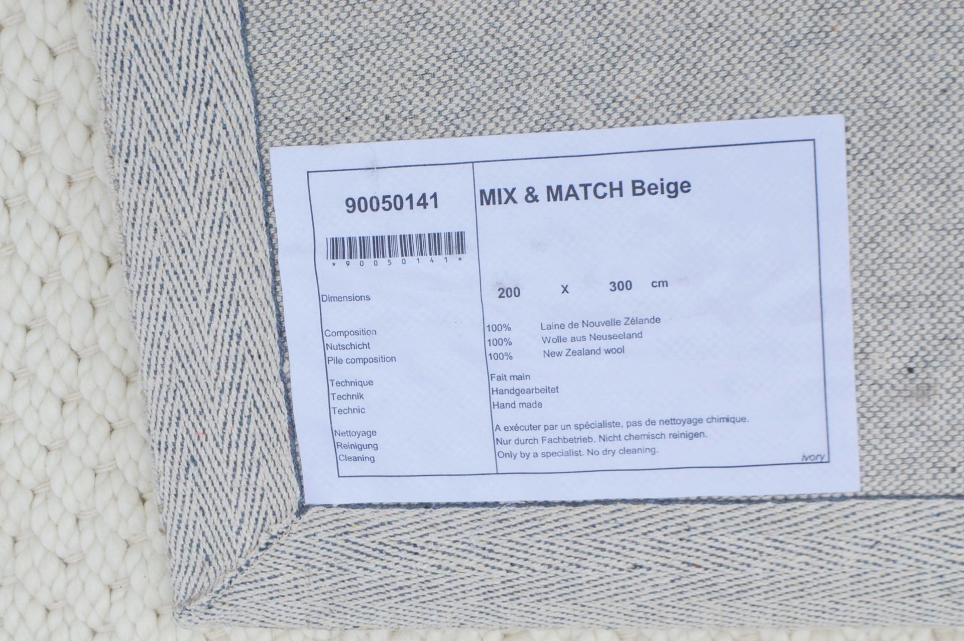 1 x LIGNE ROSET 'MIX & MATCH' Designer Hand-made Luxury Rug In Beige - Original RRP £2,450 - Image 5 of 6