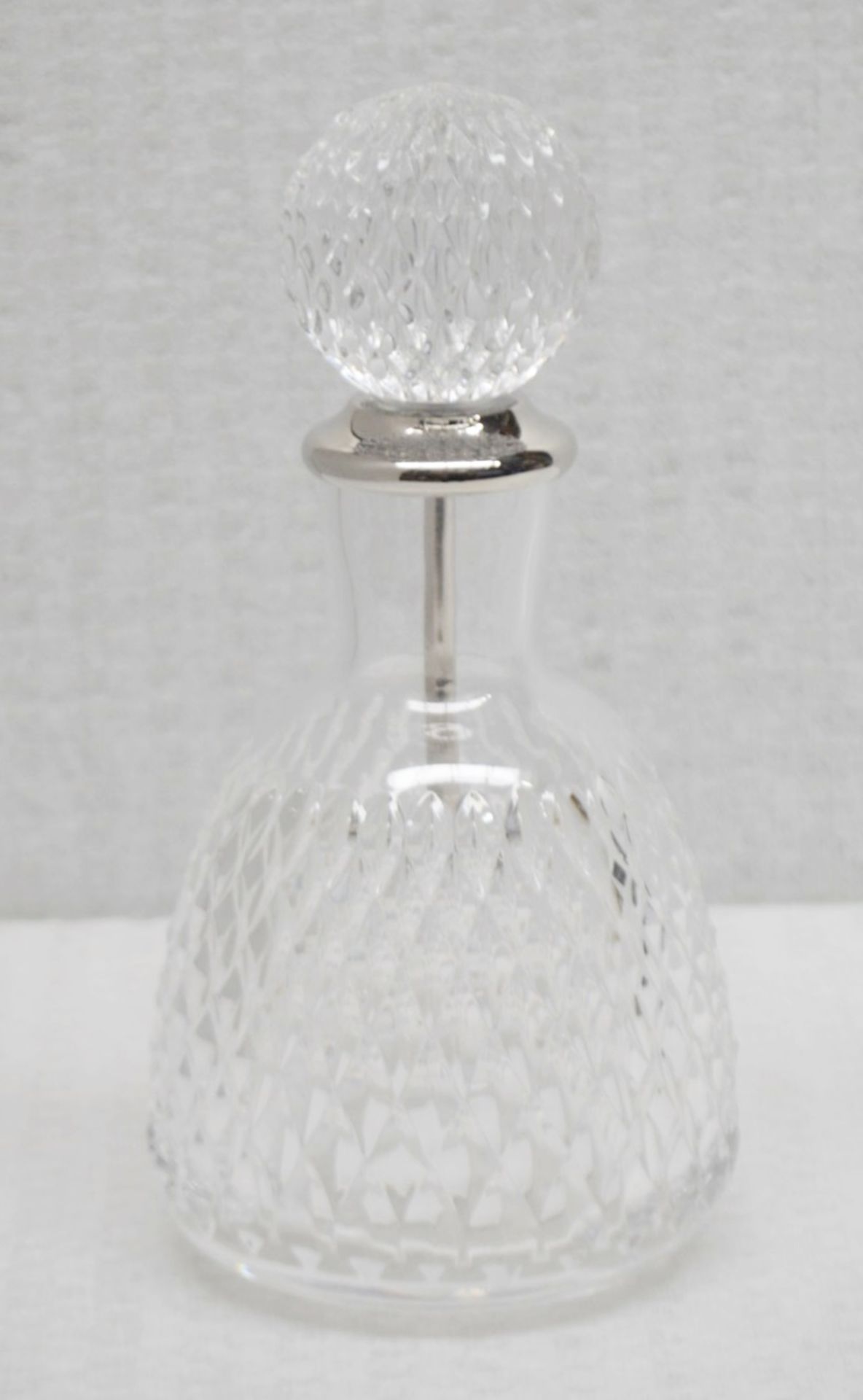 1 x BALDI 'Home Jewels' Italian Hand-crafted Artisan Clear Diamond Crystal Perfume Bottle &
