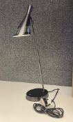 1 x Chelsom Brushed Anthracite Metal Desk Lamp Height 62cm with push button on/off - designed exc