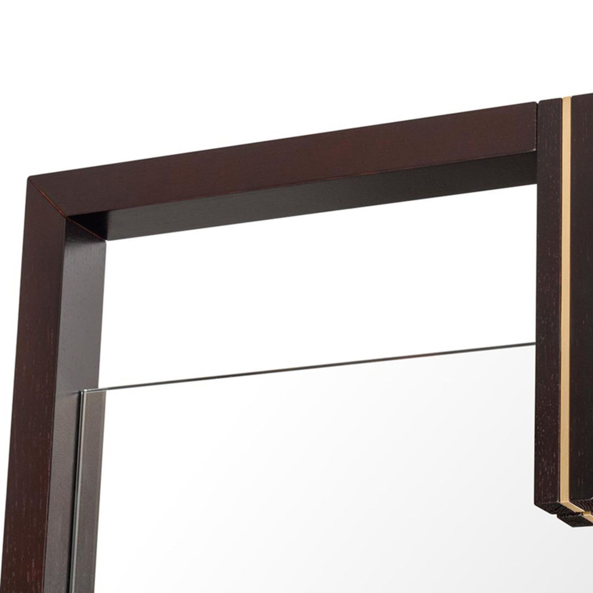 1 x FRATO Lancaster Luxury Mirror With Dark Wood Frame And Brushed Brass Details - RRP £1,288 - Image 6 of 7