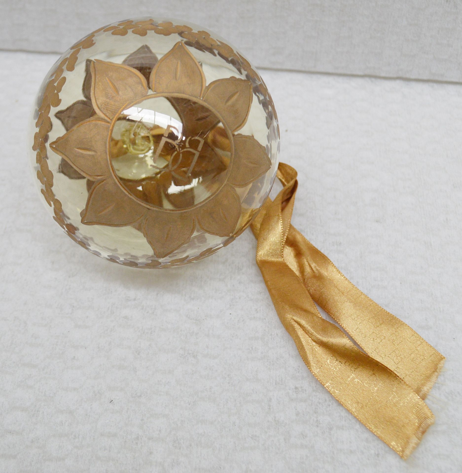 1 x BALDI 'Home Jewels' Italian Hand-crafted Artisan Christmas Tree Decoration In Gold - RRP £114.00 - Image 2 of 4