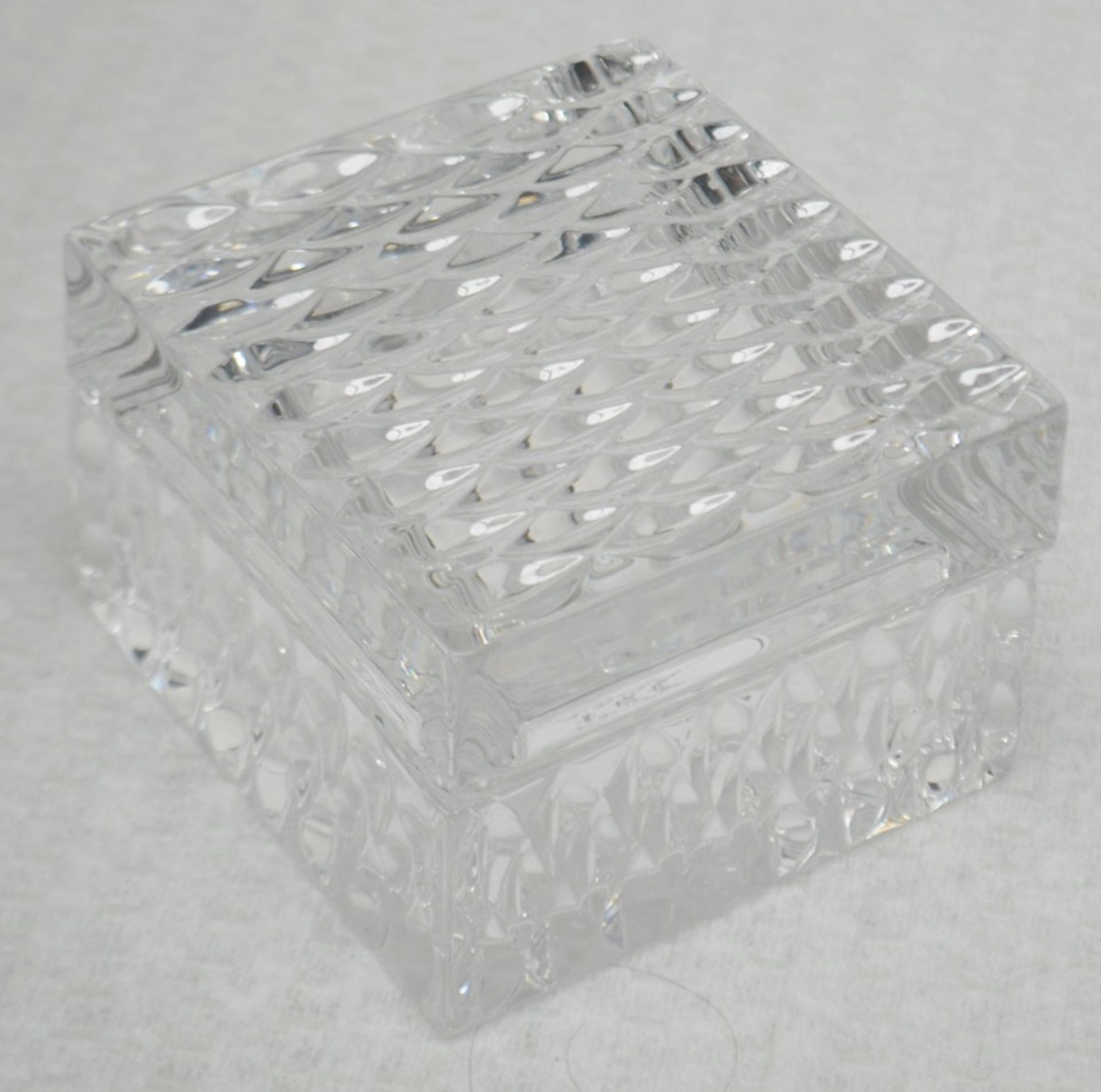 1 x BALDI 'Home Jewels' Italian Hand-crafted Artisan Clear Diamond Crystal Perfume Box, With A
