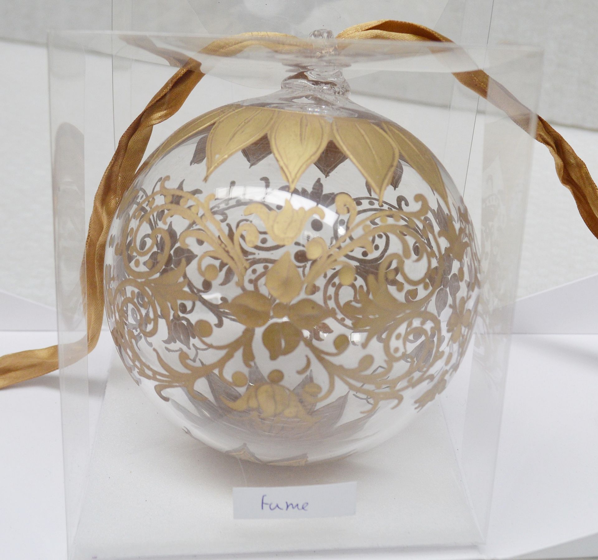 1 x BALDI 'Home Jewels' Italian Hand-crafted Artisan Christmas Tree Decoration In Gold - RRP £124.00 - Image 3 of 4