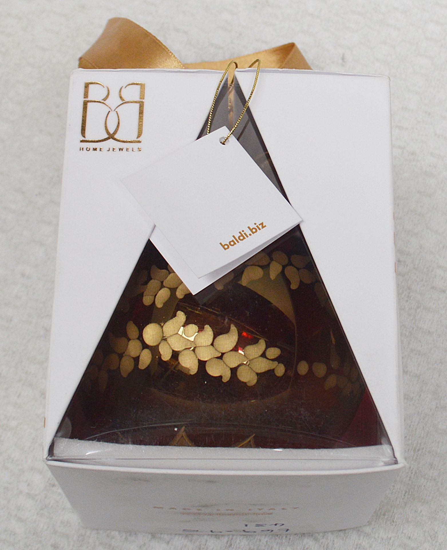 1 x BALDI 'Home Jewels' Italian Hand-crafted Artisan Christmas Tree Decoration In Red And Gold - - Image 2 of 5