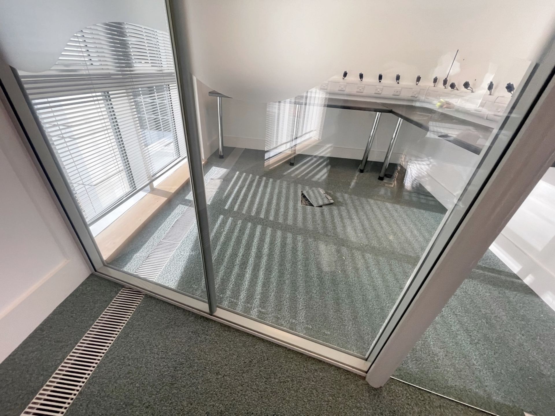 9 x Assorted Glass Office Dividers Panels With 2 x Glass Doors - Currently Covering 2 Offices - Image 11 of 11