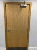 2 x Office Doors With Closers And Kick Plates - Dimensions (inc Frame): W106 x H212cm - Ref: ED174 -