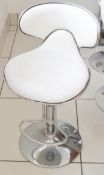4 x Deluxe White Bar stools - CL685 - Location: Blackburn BB6 - NO VAT On Hammer