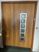 1 x Door With Side Opening - Also Includes Frame, Kick Plates And 2 x Closers - W157 x H251cm