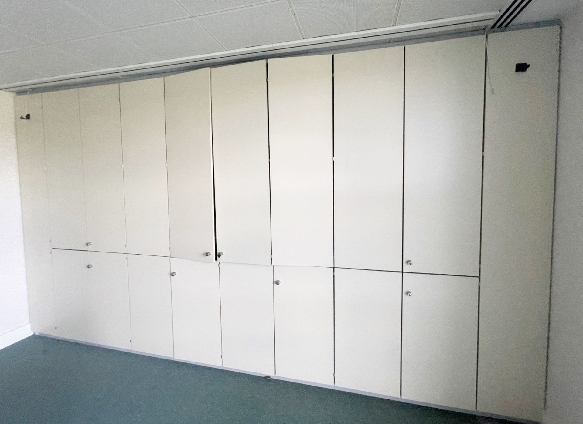 4.8 Metre Wide Bank Of Wall Storage Units - Ref: ED167C - To Be Removed From An Executive Office