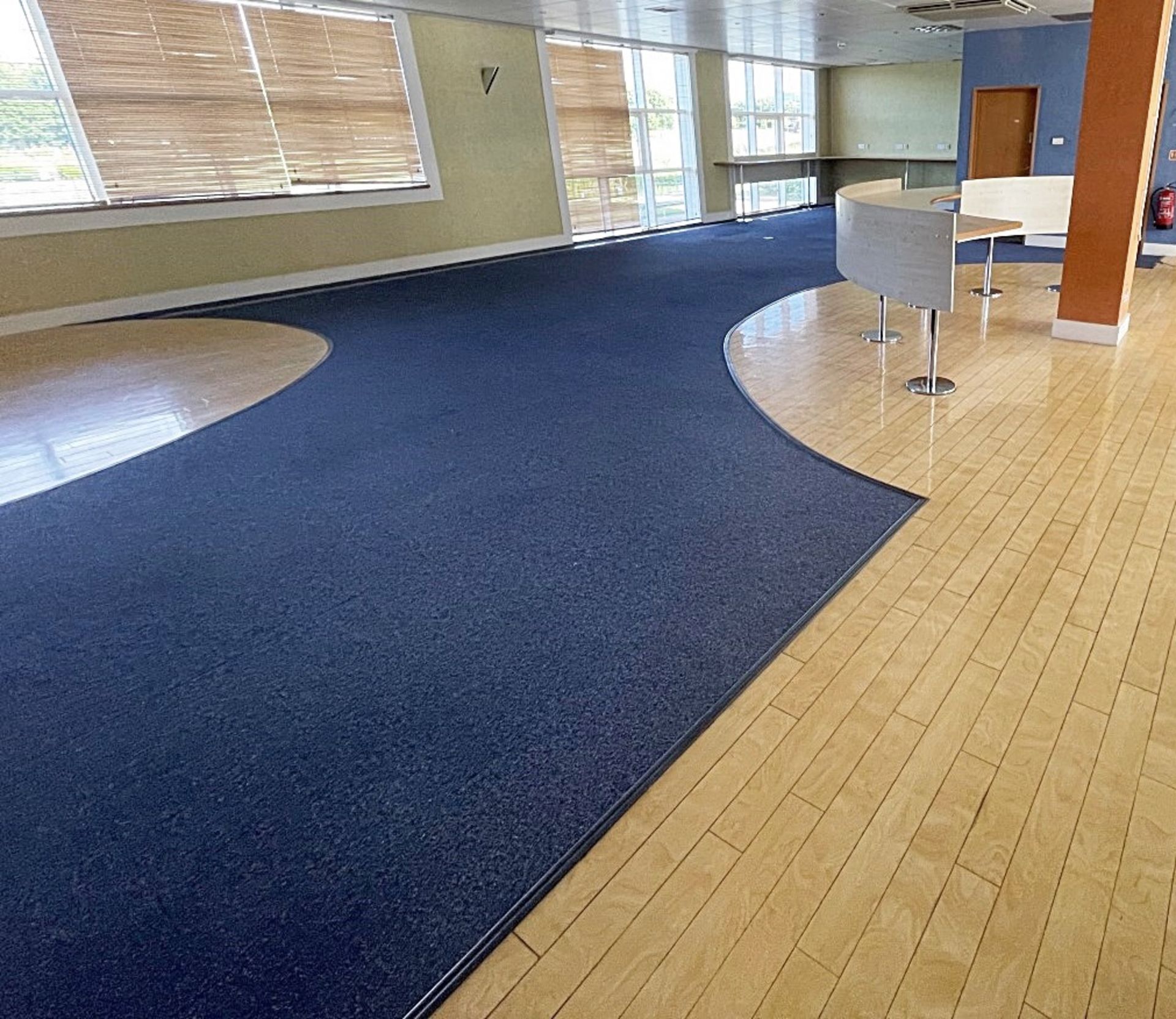 Large Quantity Of Carpet Tiles In Blue - Supplied As Area Shown - Ref: ED160B - To Be Removed From A - Image 2 of 7