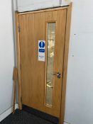 1 x Automatic Door With Glass Panel, Includes Frame And Closer - Dimensions: W106 x H212cm - Ref: