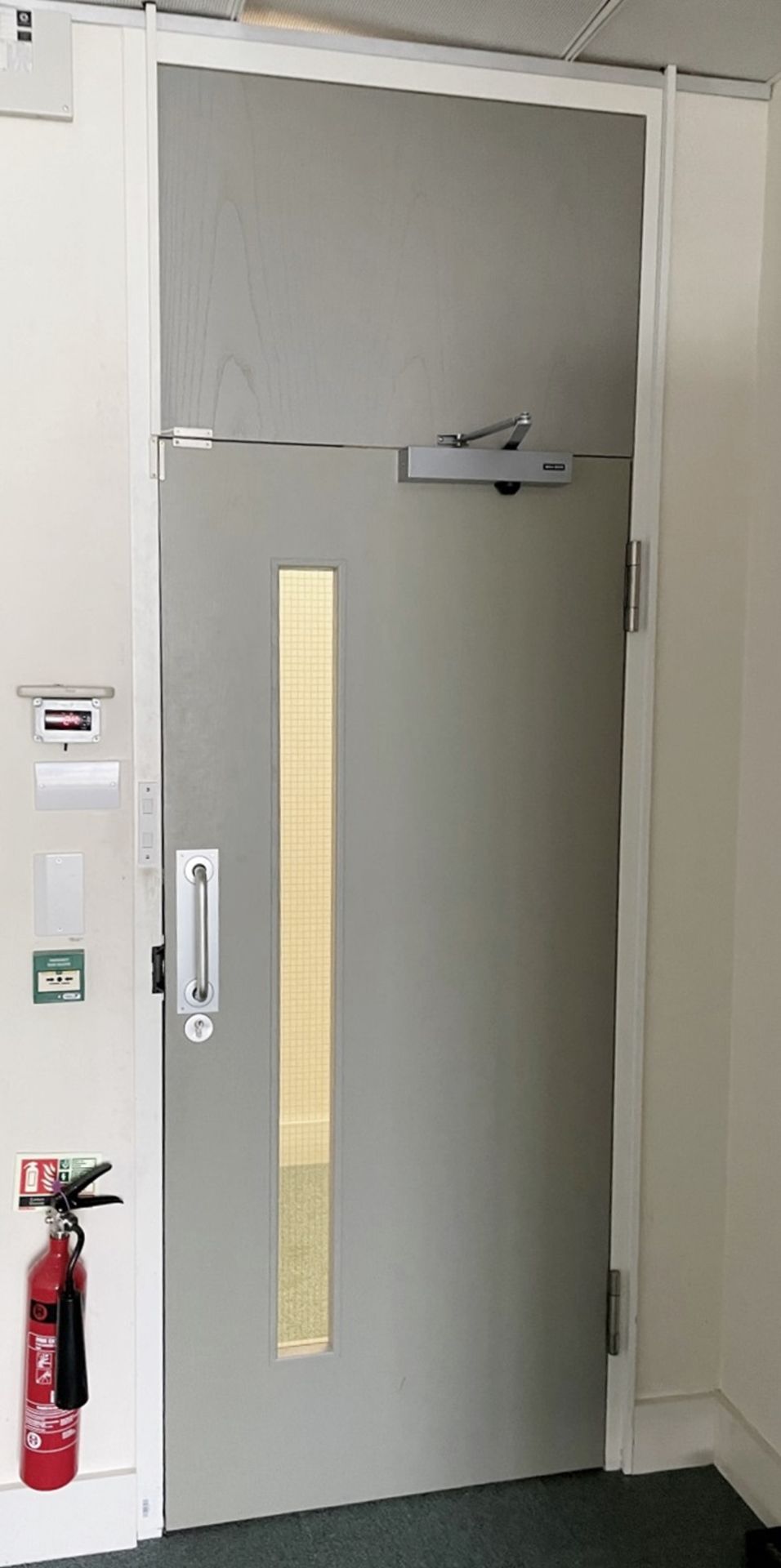1 x Door With Top Panel And Closer - Dimensions: W100 x H265cm - Ref: ED183 - To Be Removed From