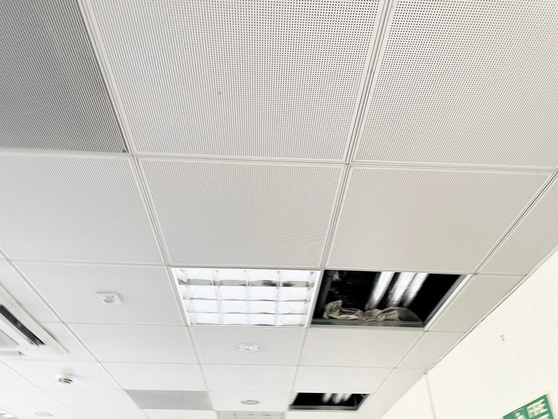 Approximately 65 x Metal Ceiling Tiles - Some With Lights - Each Tile Measures Around 59x59cm - Ref: - Image 3 of 3