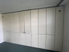 4.8 Metre Wide Bank Of Wall Storage - Ref: ED169/A - To Be Removed From An Executive Office