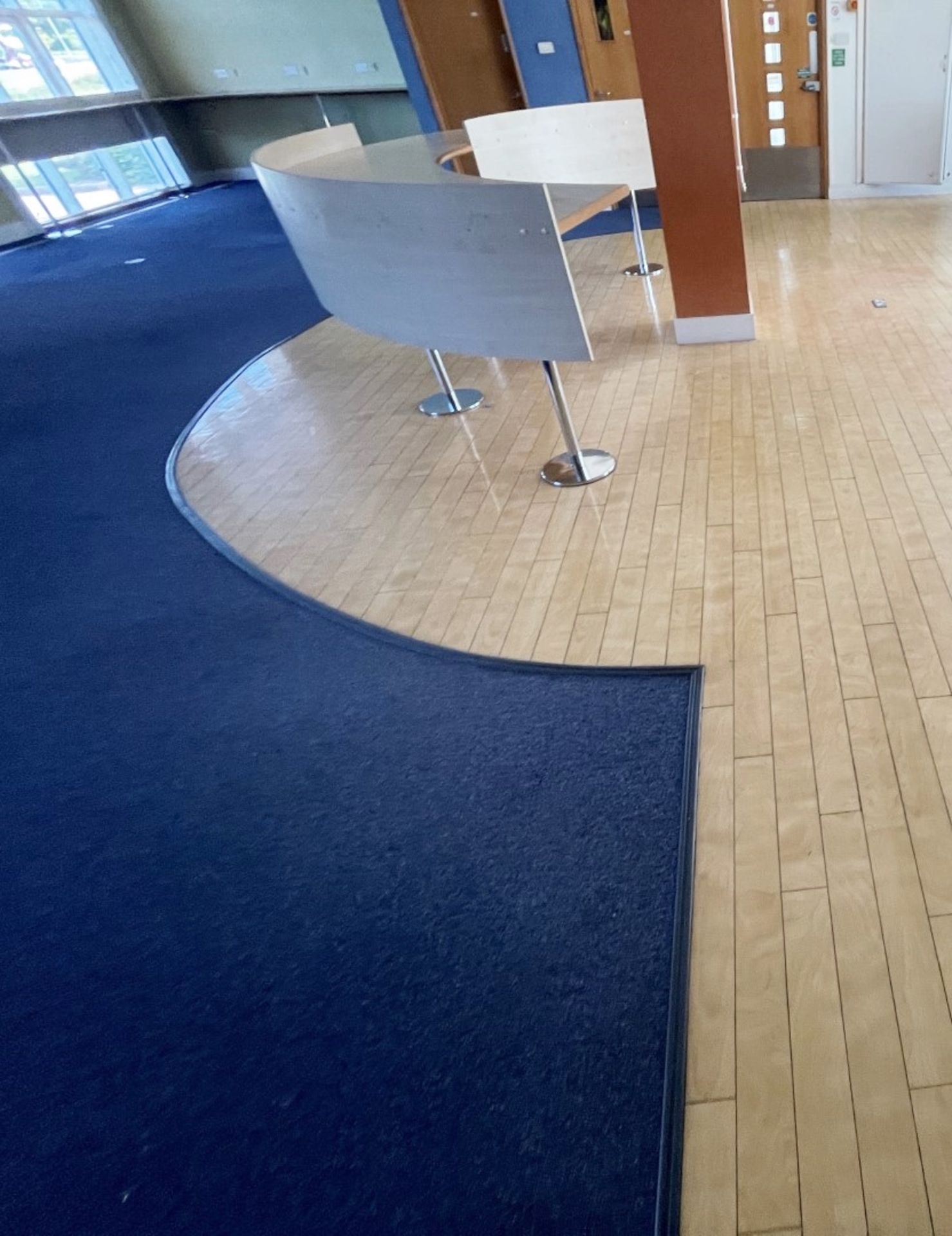 Large Quantity Of Carpet Tiles In Blue - Supplied As Area Shown - Ref: ED160B - To Be Removed From A - Image 3 of 7