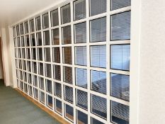 1 x Glazed 5.2 Metre Partition Featuring 72-Window Panels, Glazed With SCHOTT Pyran 6.5mm Glass -