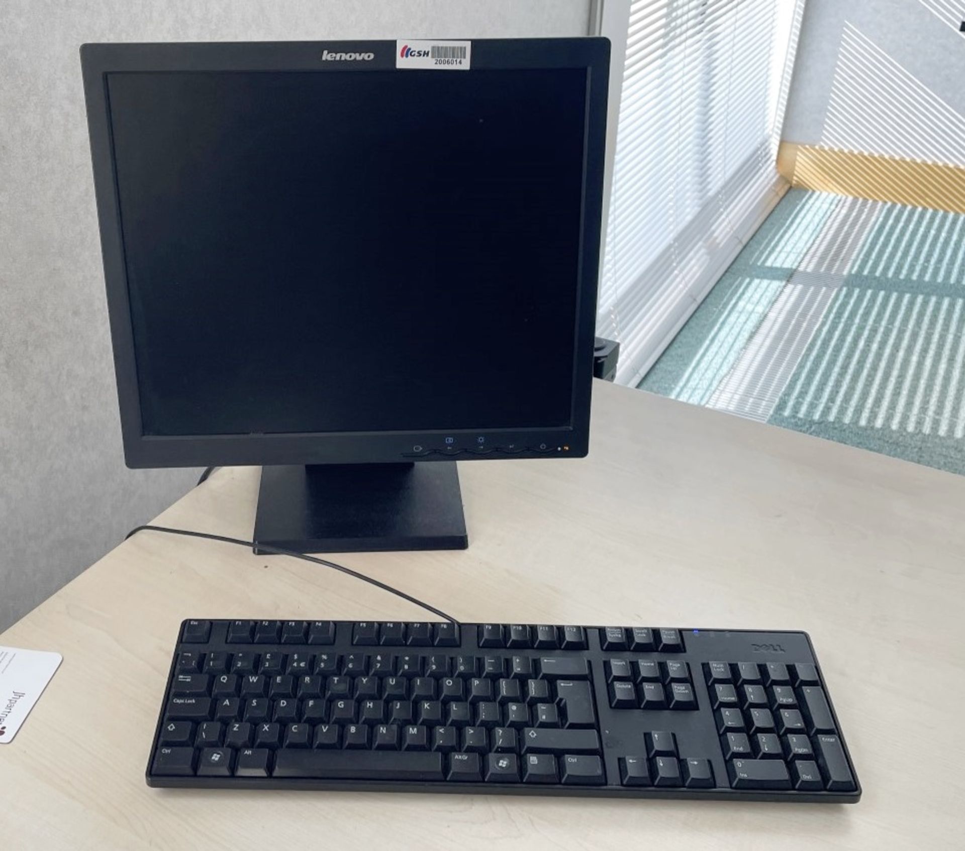 3 x Assorted Items: 1 x 'Orange Box' Branded Office Chair, With 1 x Lenovo Monitor and a 1 x Keyboar - Image 2 of 7