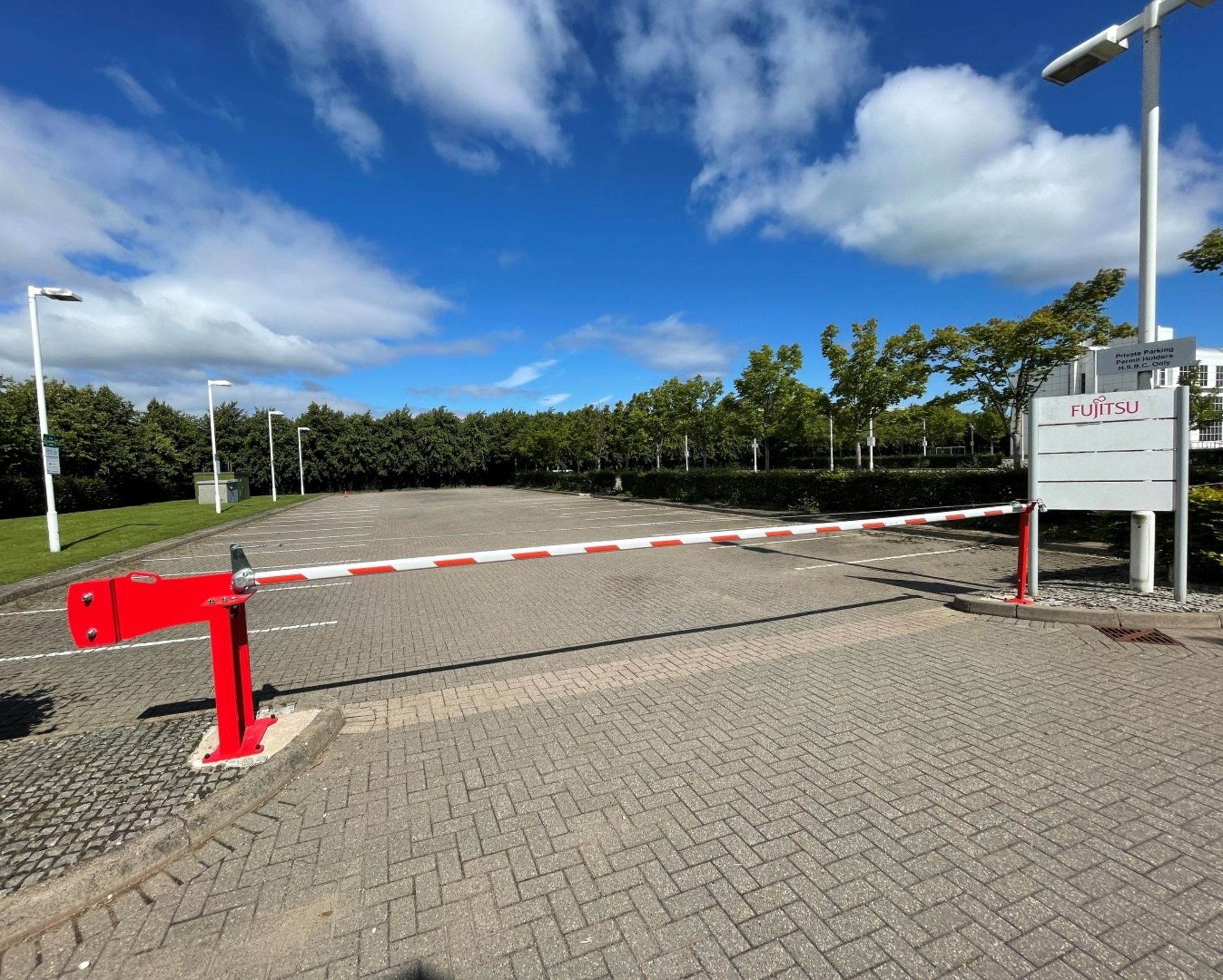 4 x Car Park Barriers - Each Measure 7-Metres Across, 90cm High - To Be Removed From An Executive