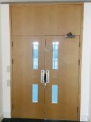 1 x Double Door With Top Panel And Closer - Ref: ED221 - To Be Removed From An Executive Office