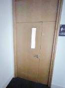 1 x Door With Top & Side Panel and Closer - Ref: ED196 - To Be Removed From An Executive Office