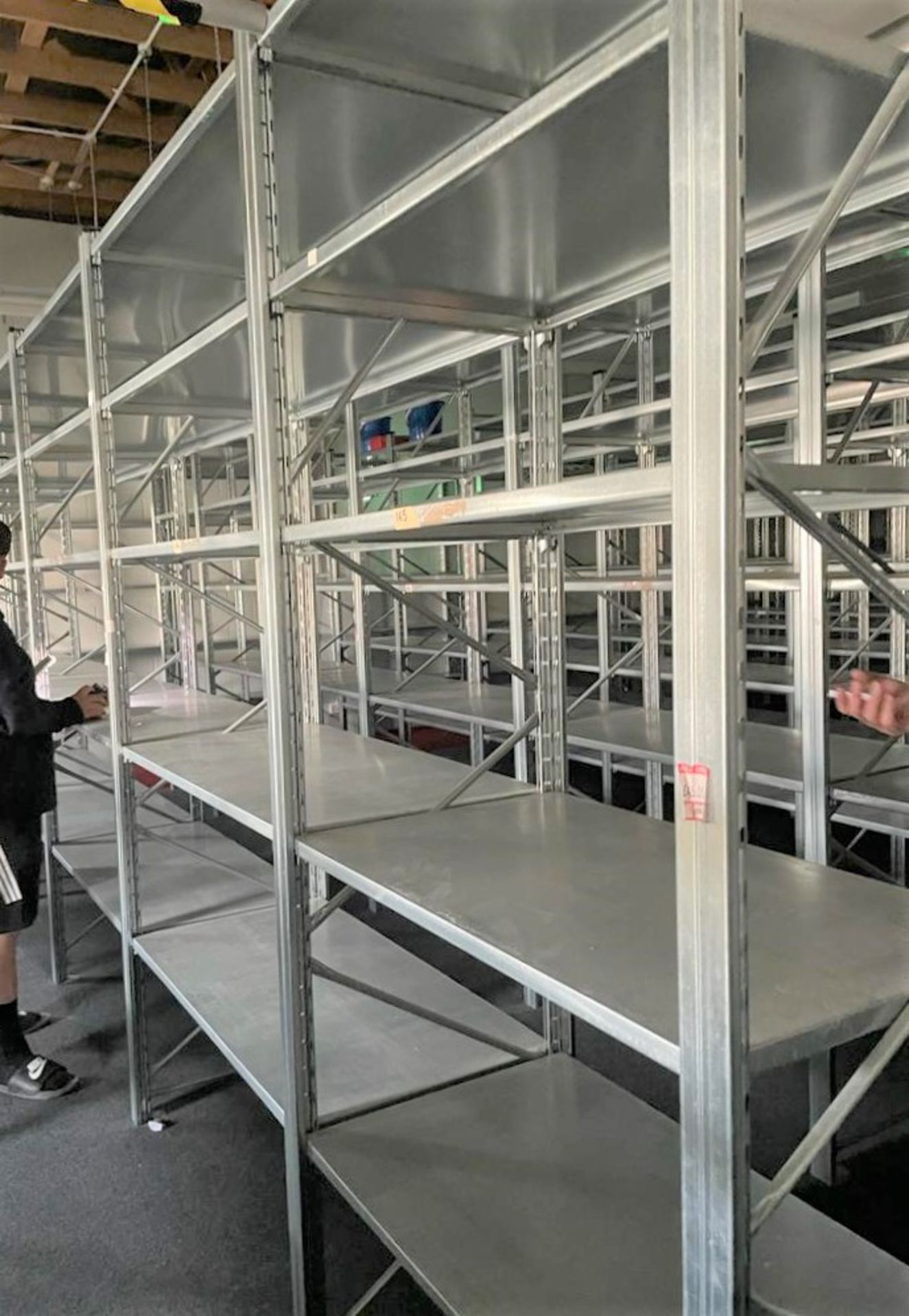 10 x Bays of High Quality Galvanised Steel Warehouse Shelving - Bay Dimensions: H250 x W100 x D60