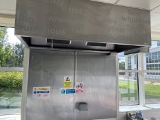 1 x Stainless Steel Commercial Extractor Canopy With An ANSUL R-102 Wet Chemical Fire Suppression Sy